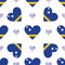 Curacao flag patriotic seamless pattern.