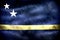 Curacao flag - realistic waving fabric flag