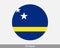 Curacao Round Circle Flag. Curacaoan Circular Button Banner Icon. EPS Vector