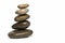 Curative stones in zen balance.