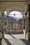 Curch porch in Varallo Sesia, Piedmont, Italy