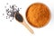 Curcumin powder  tumeric ground, turmeric, Curcuma  with black pepper.