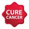 Cure Cancer misty rose red starburst sticker button