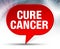 Cure Cancer Red Bubble Background