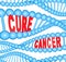 Cure Cancer Words in DNA Strands Medical Research