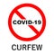 Curfew conceptual sign. Curfew vector icon isolated