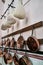 Curing Meat and Brass Pans in an English Manor House Kitchen