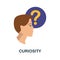 Curiosity icon. Simple element from personality collection. Creative Curiosity icon for web design, templates, infographics and