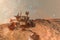 Curiosity rover. Planet Mars. Elements of this image furnished by NASA