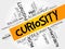 Curiosity word cloud collage