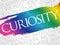 Curiosity word cloud concept background