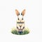 Curious Bunny Artist\\\'s Canvas,Generative AI