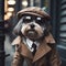 Curious Canine dog Detective AI Generated
