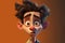 Curious cartoon character. AI