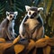 A curious group of lemurs writing their New Years resolutions on glowing leaves in the jungle3