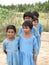 Curious Indian school children