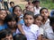 Curious Indian school children