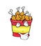 Curious internet meme illustration of Bucket of chicken