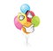 Curious internet meme illustration of bunch of baloons