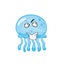 Curious internet meme illustration of jelly fish