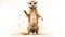 Curious Meerkat Standing on Hind Legs AI Generated