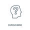 Curious Mind icon. Line style element from personality collection. Thin Curious Mind icon for templates, infographics and more