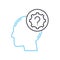 curious mind line icon, outline symbol, vector illustration, concept sign