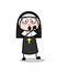 Curious Nun Feeling Very Lovely Face Expression Vector