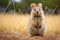 Curious Quokka animal rodent field. Generate Ai