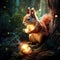 Curious squirrel  Made With Generative AI illustration