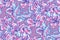 Curled Lily flowers, buds and leaves gentle colored seamless pattern.