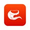 Curling and cracking wave icon digital red