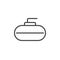 Curling sport line icon