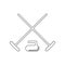 curling sports icon. Element of Winter for mobile concept and web apps icon. Outline, thin line icon for website design and