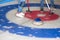 Curling stones on the ice