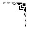 curly corner glyph icon vector illustration flat