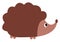 Curly hedgehog, illustration, vector