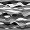 Curly waves tracery, grayscale curved lines. Stylized abstract camouflage