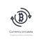 currency circulate outline icon. isolated line vector illustration from cryptocurrency economy collection. editable thin stroke