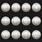 Currency coins symbols icons shiny metallic platinum set