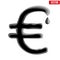 Currency euro in oil texture