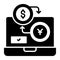currency exchange function, money converting and circulation, Premium quality vector illustration concept. Glyph icon