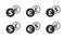 Currency exchange icon set. money and banking transfer sign