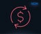 Currency exchange line icon. Money Transfer.