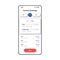 Currency exchange smartphone interface vector template. Mobile app page white design layout. Bitcoin and dollar exchange