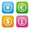 Currency flat style icon