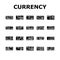 Currency International Finance Icons Set Vector