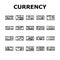 Currency International Finance Icons Set Vector