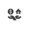 Currency Mortgage vector icon