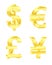 Currency signs. Vector illustration